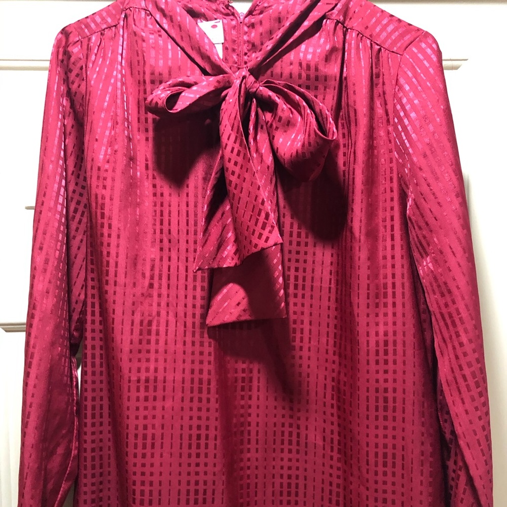 Vintage Red Dress with Neck Tie